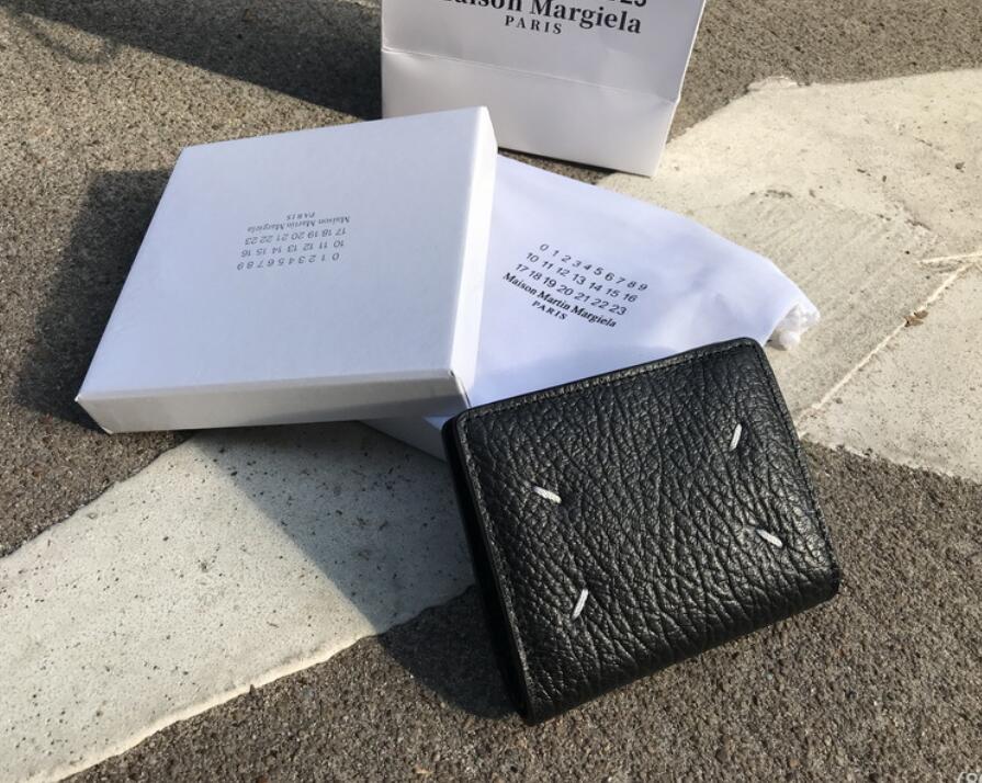 margiela Sport Bags 22 MARGIELA new upscale cow leather Magera MM6 half-fold wallet men's and women's small card bag