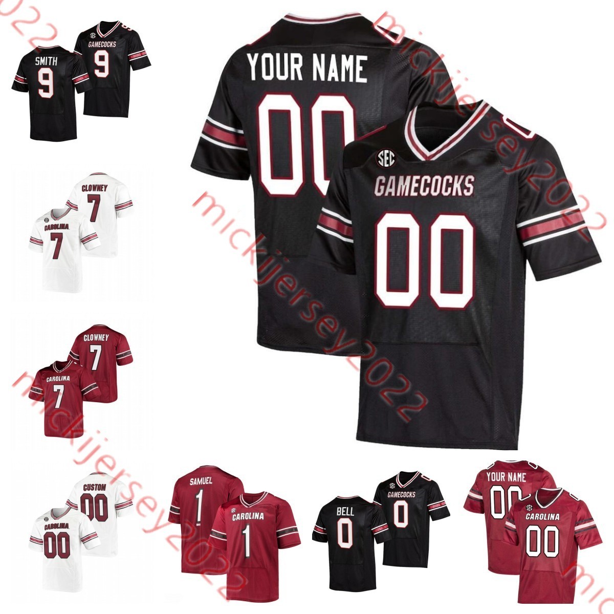 

Dakereon Joyner South Carolina Gamecocks Football Jersey Josh Vann Ahmarean Brown Jalen Brooks Corey Rucker Xavier Legette Ben Rollins Mens South Carolina jerseys, White