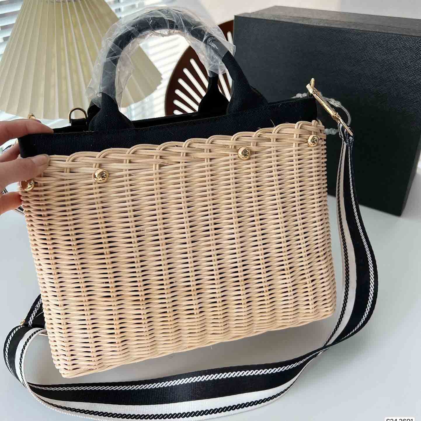 Beach bag designer advanced straw woven tote summer sunshine holiday shopping bags luxury crossbody shoulder handbag with strap