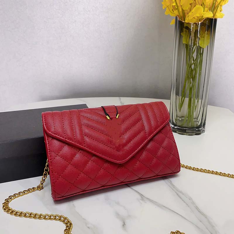 

new patternclassichandbagHigh quality chain wallet fashion clutch women's chain shoulder bag leather handbag, Brown