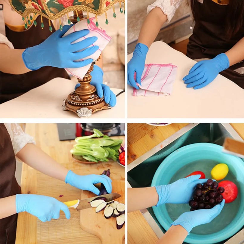 Disposable Latex Gloves PVC Gloves Dishwashing Kitchen Latex Rubber Garden Gloves XL/L/M/S Universal For Home Cleaning