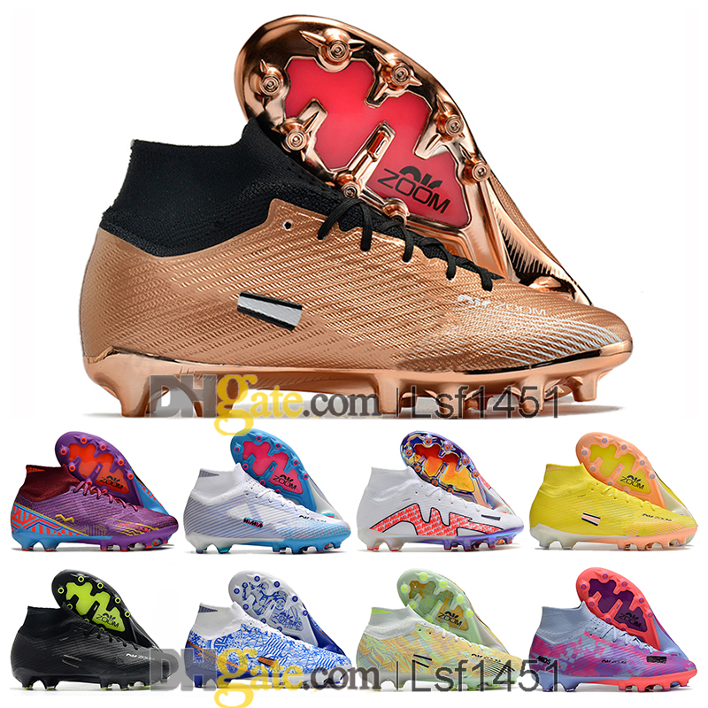 

Gift Bags Men Women Football Boots Cristiano Ronaldo CR7 Mercurial Superfly IX 9 Elite AG Cleats Neymar Mbappe Zoom Kids Soccer Shoes Outdoor Trainers Botas De Futbol, Color 9
