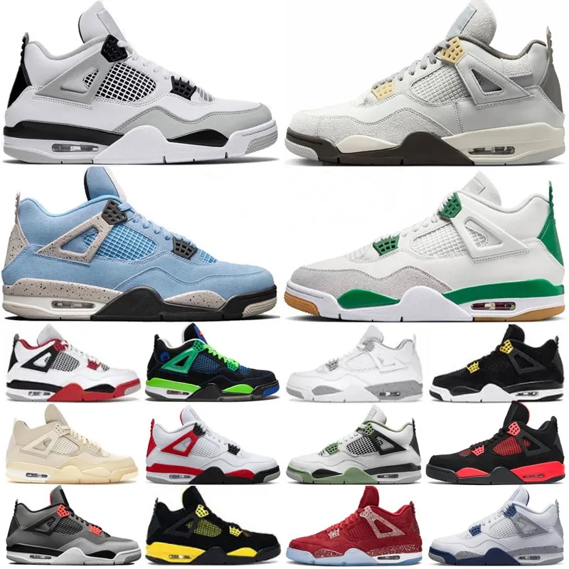 

Motorcycle Boots University Blue Jumpman 4 4s Mens Basketball Shoes White Guava Ice Oreo Sail Noir Metallic Purple Black Cat Bred Shimmer Cactus Jack Men Women Traine, Look for separate colors in the store.