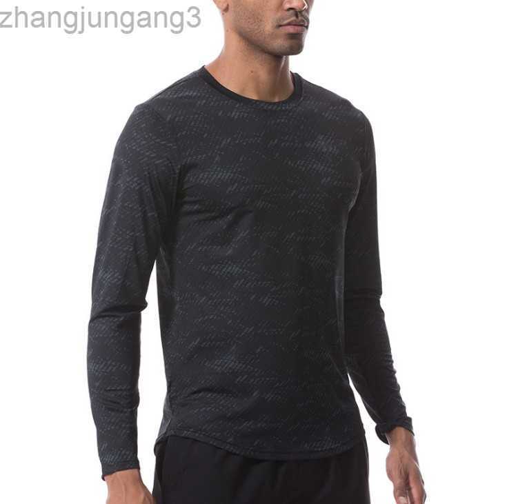 

Designer Lululemens women Top Men' Autumn Winter Sports Running Yoga Soft Breathable Quick Drying Underwear Long Sleeve Bottoming Shirt T-shirt, Bamboo black