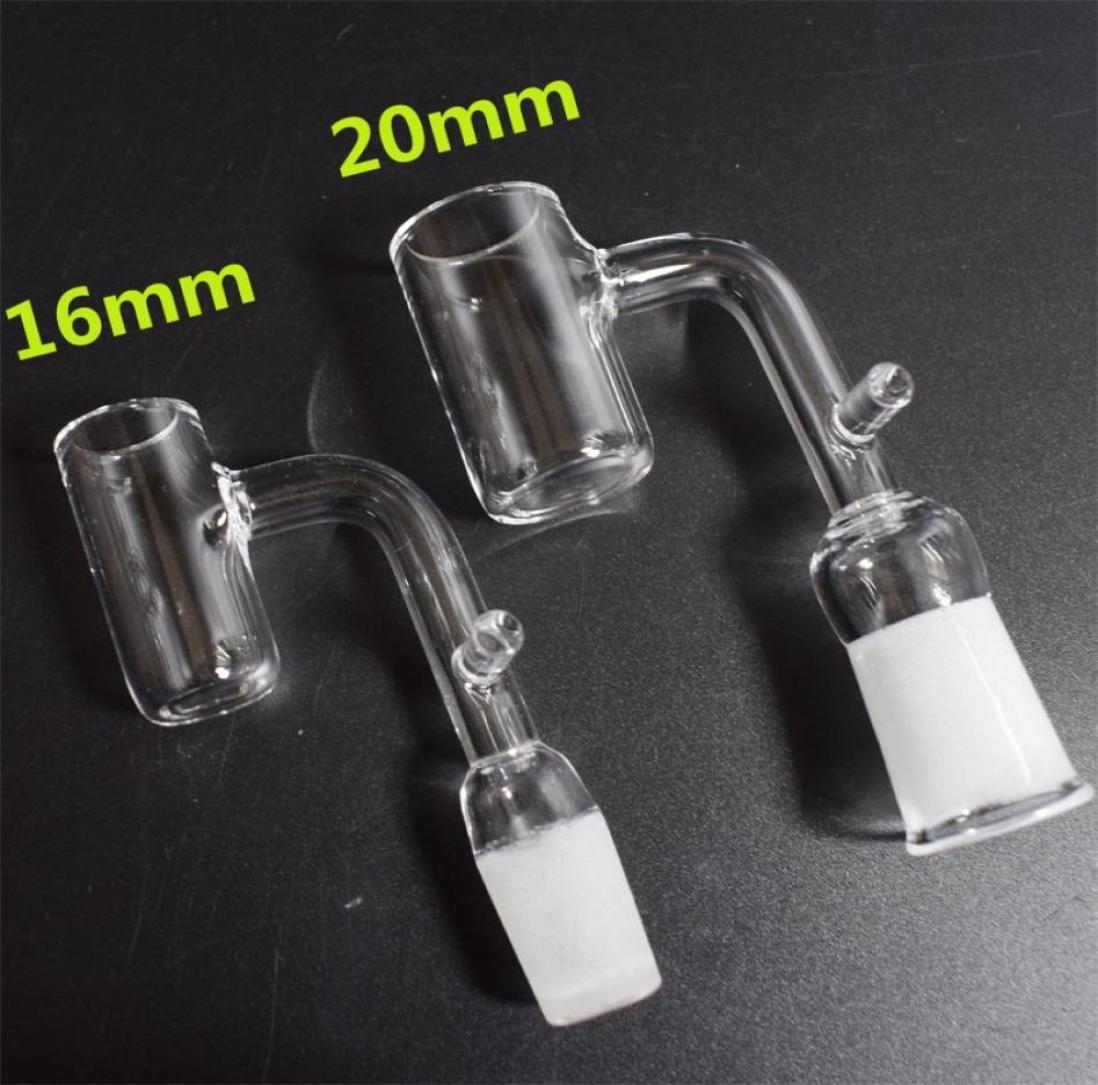 

16mm 20mm OD Quartz Enail Banger With Hook Female Male 10mm 14mm 18mm Quartz E Nail Banger Nails For Coil Heater Glass Bongs3122029