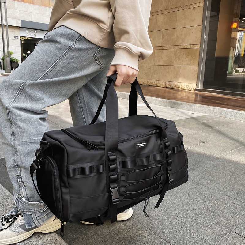 

Duffel Bags Short Distance Men s One Shoulder Travel Bag Large Capacity Storage Waiting for Labor Luggage Women s Yoga Exercise and Fitness Bag 230406, Black