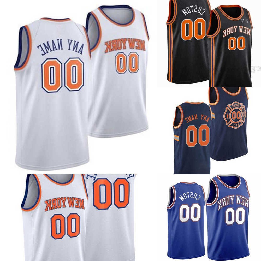 

75th Custom Men Women Youth New York''Knicks''5 Immanuel Quickley 23 Mitchell Robinson 1 Obi Toppin 8 Kemba Walker Basketball Jerseys, Color