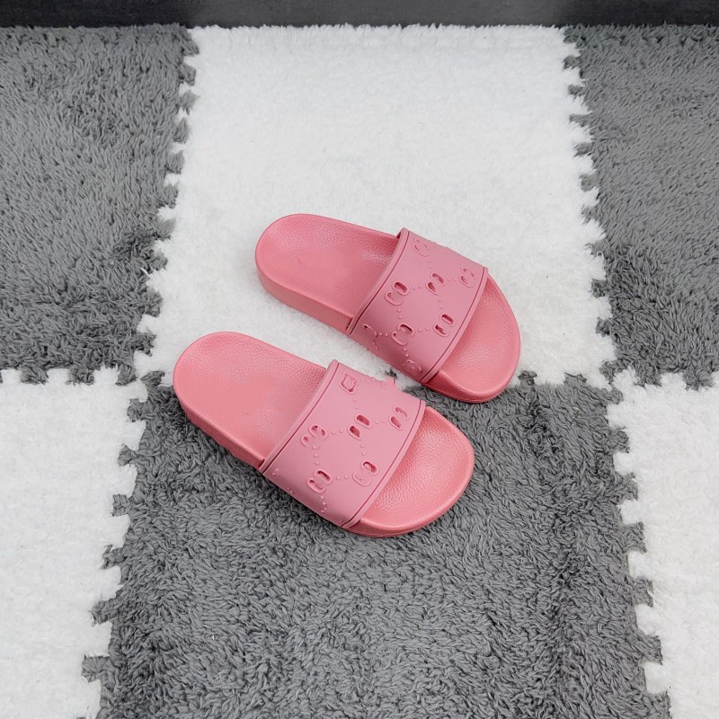 

2023 New double G luxury kids Sandals slippers brand designer boys girls Hollow Platform made of transparent materials fashion sexy lovely sunny beach shoes slipper, Cxgut2