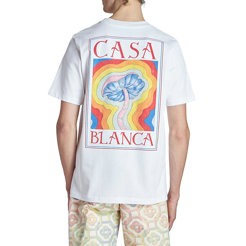 

Mens TShirts Casablanca Dreamland Cloud Print Short sleeve summer CASA mens and womens loose allmatch short brand Tshirt 230404
