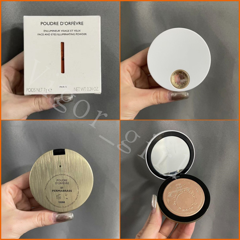 

New H Logo Highlighters For Girl Face Beauty Cosmetics Embossed Limited Edition 7g Goldmith Style Original Quality Poudre D'ORFEVEW Made in Italy Print Fast Shipping, Link color