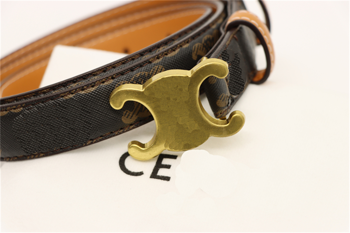 

Designer CE Belts Genuine Leather For Women Fashion Ceinture Narrow 2.5cm Wide Luxury With Logo Women Luxury Belts, Black