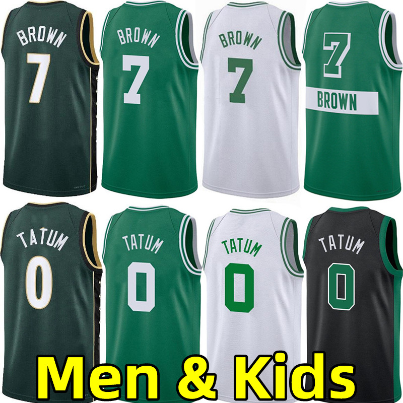 

Men Youth Kids 0 Jayson Tatum Basketball Jersey Jaylen 7 Brown Jersey 2023 City 75th Anniversary Shirts Wear sleeveless, Colour 15