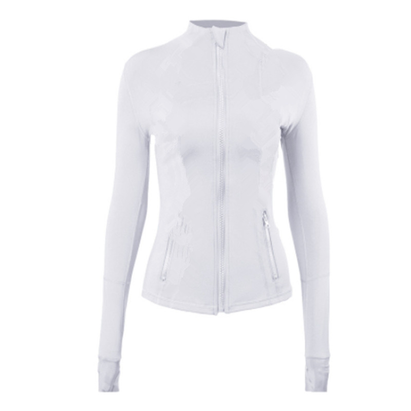 

Fitness Women Yoga Sports Jacket Top Stand-up Collar Half Zipper Long Sleeve Tight Yoga Shirt Gym Thumb Athtic Coat Gym Clothing wholesale Lu-019 lululemens, 001