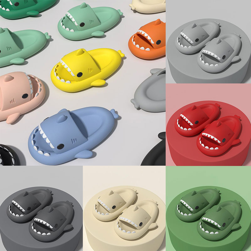 

Summer Shark Slippers for Men Women Home Anti-skid Solid Color EVA Couple Outdoor Indoor Blue Household Funny Slipper sandals platform slides, 10