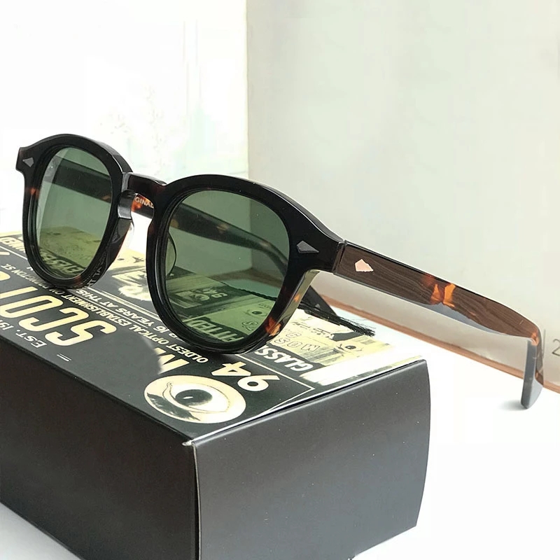 

66s Sunglasses Top Quality Johnny Depp Lemtosh Style Sunglasses Men Women Vintage Round Tint Ocean Lens Brand Design Sun Glasses Oculos