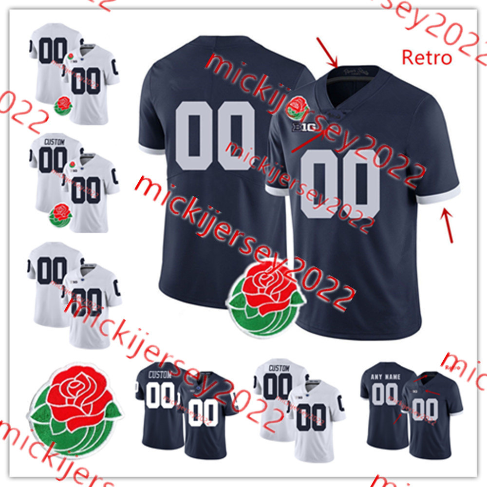 

2023 Rose Bowl Football Jersey John Cappelletti Custom Mens Jacj Ham Curt Warner Lenny Moore Christian Hackenberg Yetur Gross-Matos Penn State Nittany Lions Jerseys, Navy name