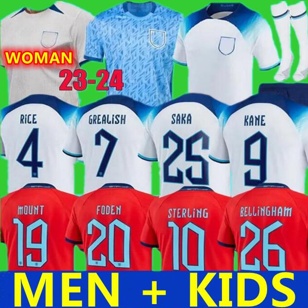 

22 23 24 KANE FODEN Soccer Jerseys 2022 2023 2024 national Football ENGlANDS STERLING SAKA RASHFORD GREALISH MOUNT football shirts woman Men kids kit uniforms