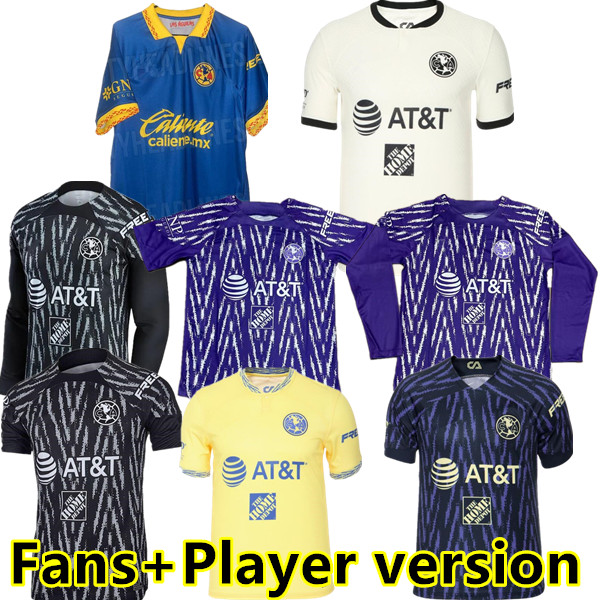 

Liga MX Club America Soccer Jerseys 2022 2023 2024 R.MARTINEZ D.VALDES G.OCHOA GIOVANI FIDALGO M.LAYUN long sleeve player version training 22 23 football kits shirt, Purple