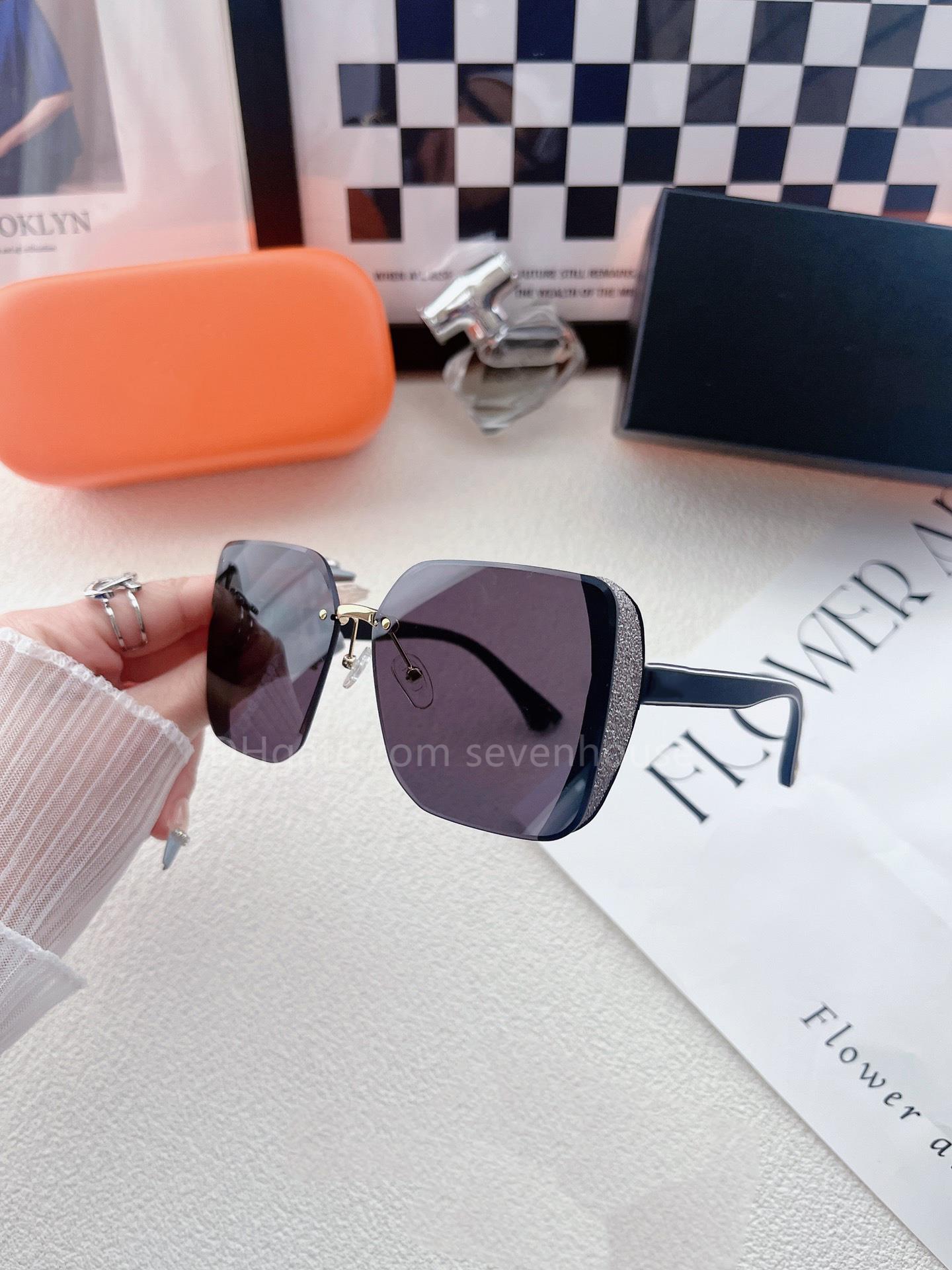 2023 polarized sunglasses Women Sunglasses HD nylon sheet large frame shows thin fashion wind 5A quality-image-856777709