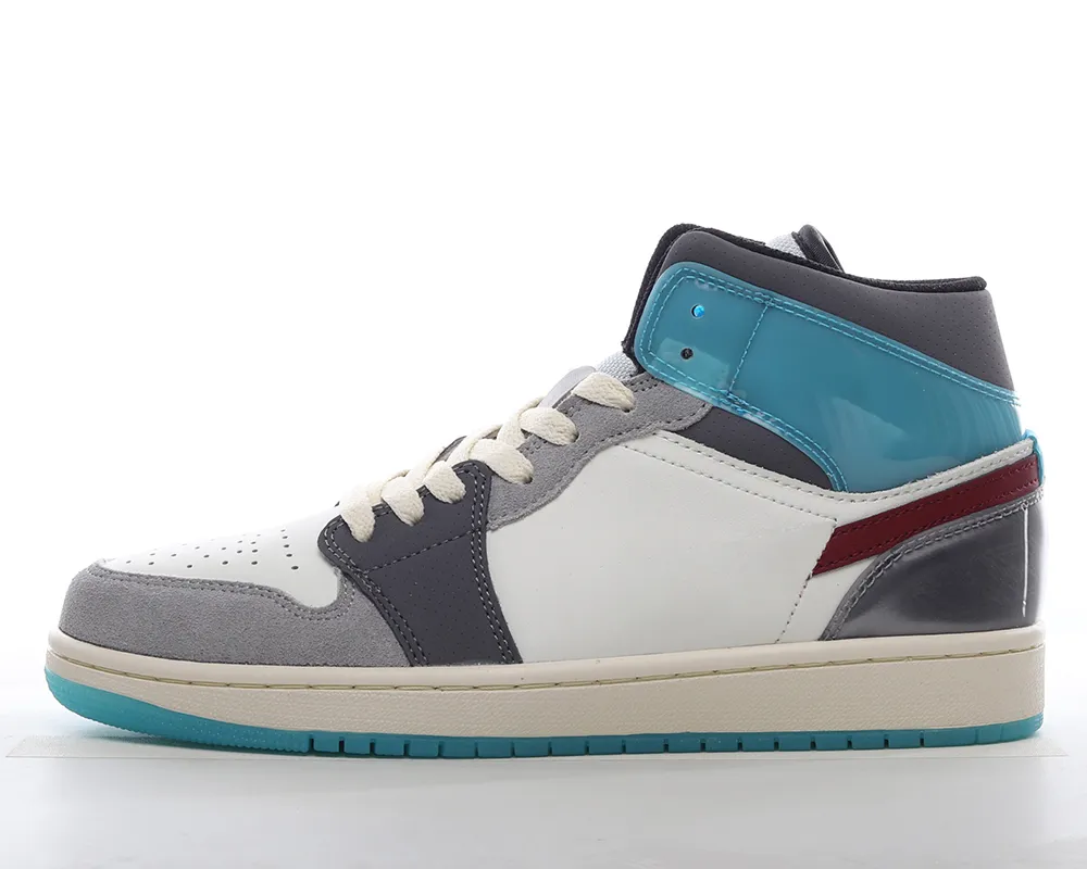 

2023 Basketball Shoes Top sports Jumpman 1 Mid 1s Sail Team Red Coconut Milk Sports Outdoor Sneakers Whit Box