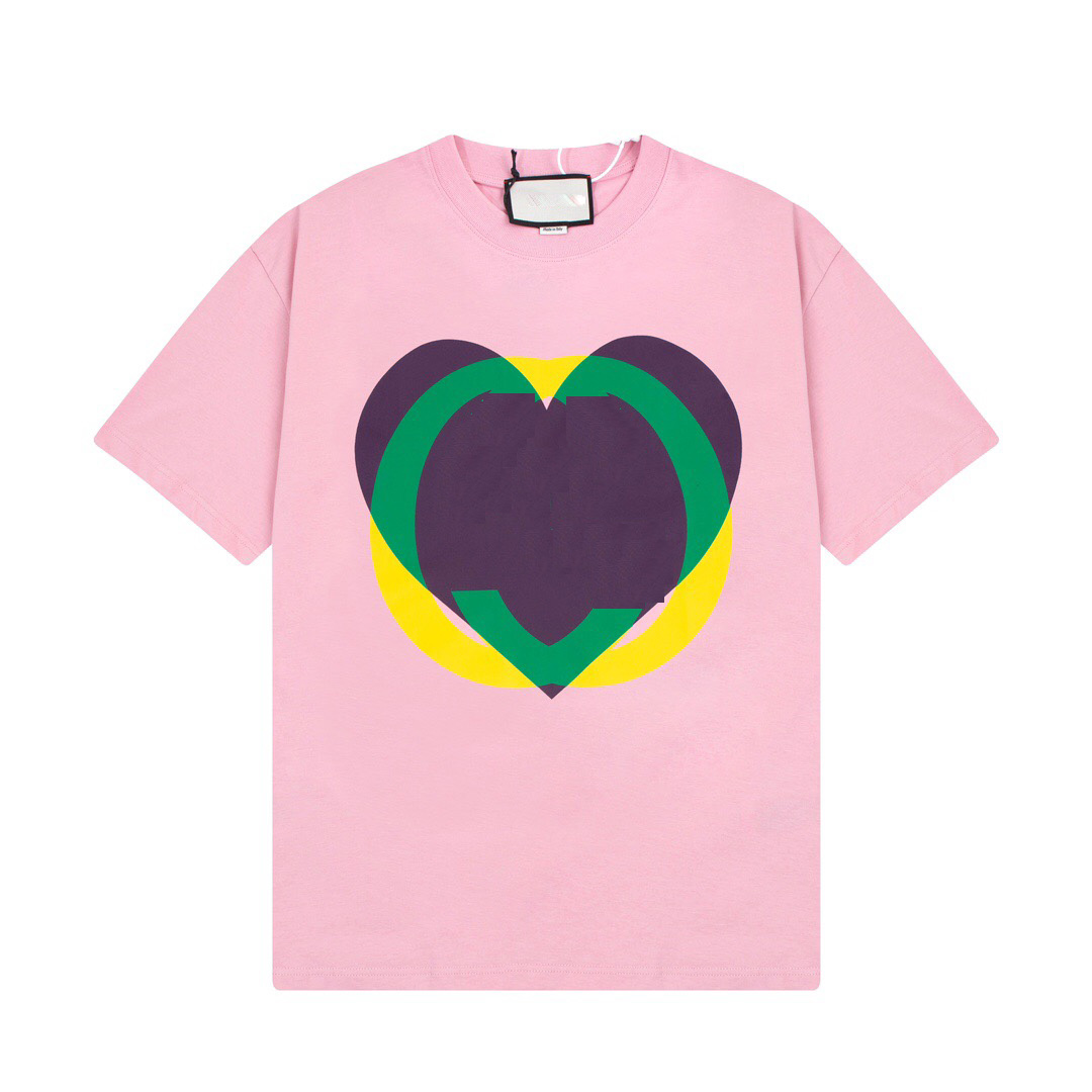 

Tees Mens T Shirts Women Designer T-shirts cottons Tops Man  Casual Shirt Luxurys Clothing Street Slim fit Shorts Sleeve Clothes Asian size 003, Pink