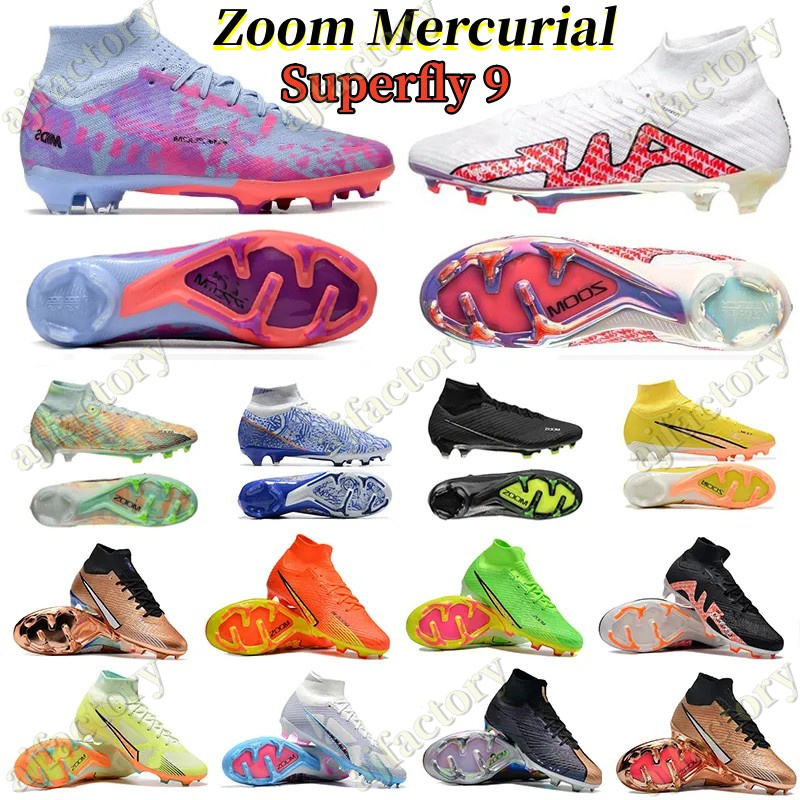 

Soccer Shoes Cleats Zooms Mercurial Superfly IX 9 Elite Blueprint FG Cristiano Ronaldo White Bonded Barely Green Mbappe Pack Cleat LIMITED EDITION FOOTBALL Boot, 13