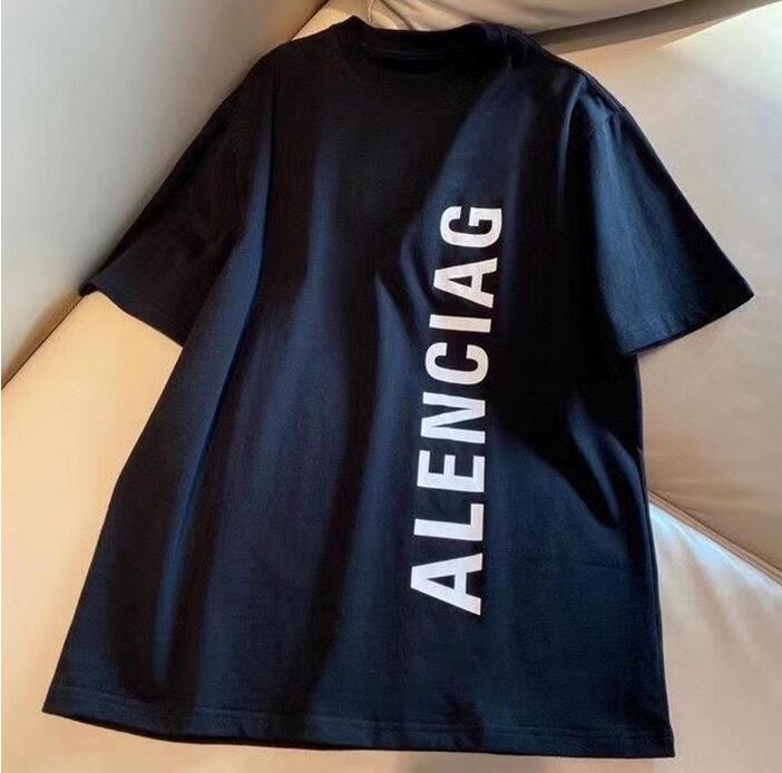 

Designer Brand Women's Plus T Shirts White Black Short Sleeves Printed Casual Loose Round Neck Summer Couples Clothing Asia M-3XL, Cu11