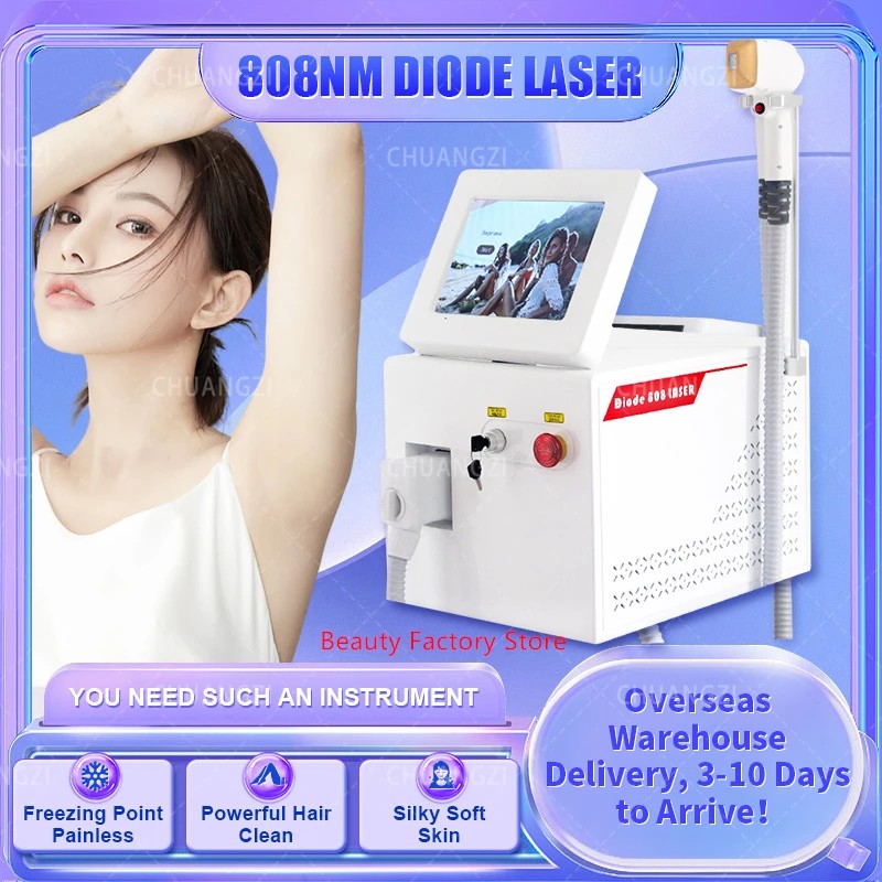 

2000W Diode Ice Laser Hair Removal Machine for Woman Permanent 3 Wavelength 808 1064 755nm 2023 Best Painless Skin Care Device