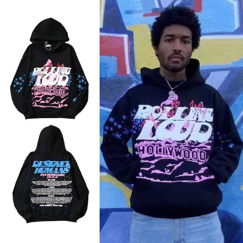 

Rolling Loud Dh Cali Tko Hoodie Ins Same Music Festival Perimeter Tour Short Sleeve T-shirt, 2326 black