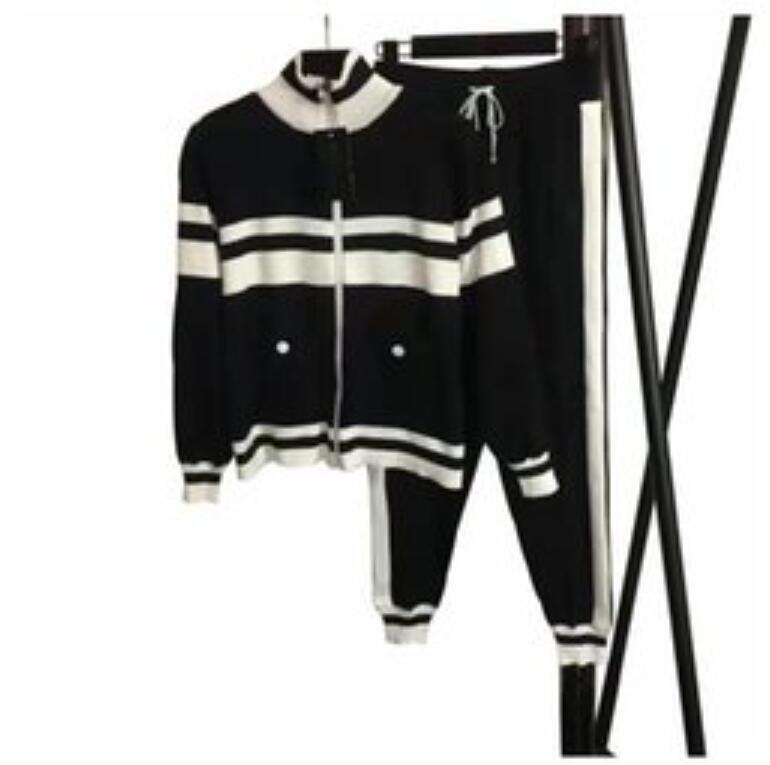 

Women's Tracksuits Luxury GGity Knitted 2 Piece Set Thick Warm Casual Pullover Sweaters Wide Leg Pants Tracksuits Outfits, 03