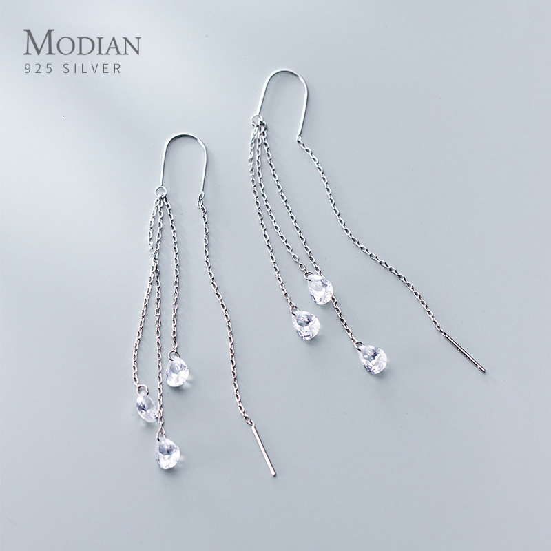 2026 New New Chandelier perfume Modian Trendy Perfume Wedding Cologne For Women 925 Sterling Silver Perfume Cologne CZ Long Chain cologne Tassel Wat