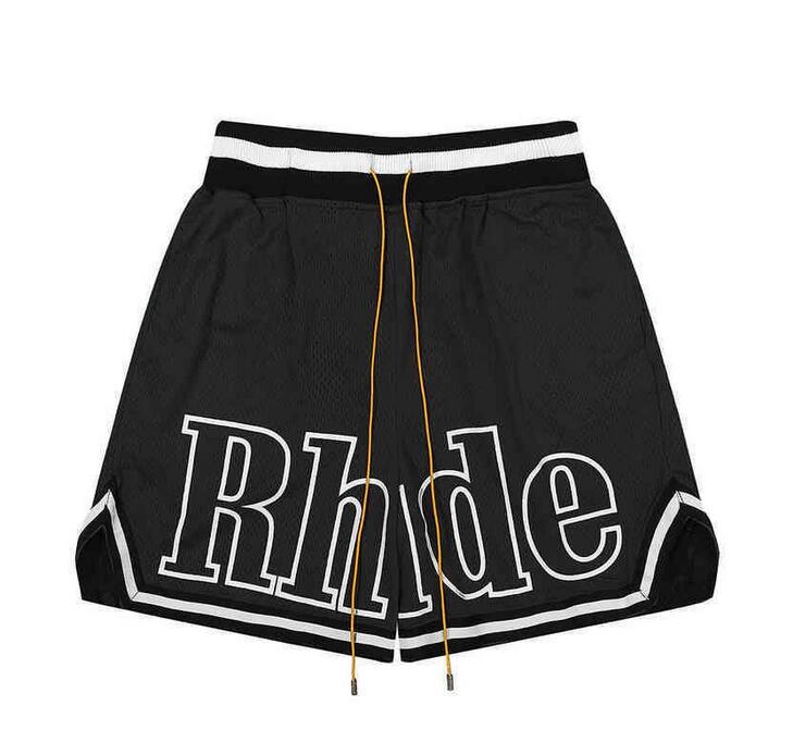 

2023 5A Designer men RH limited rhude shorts summer swim short knee length hip hop high street sports training beach pants mens elastic waist, Q1111