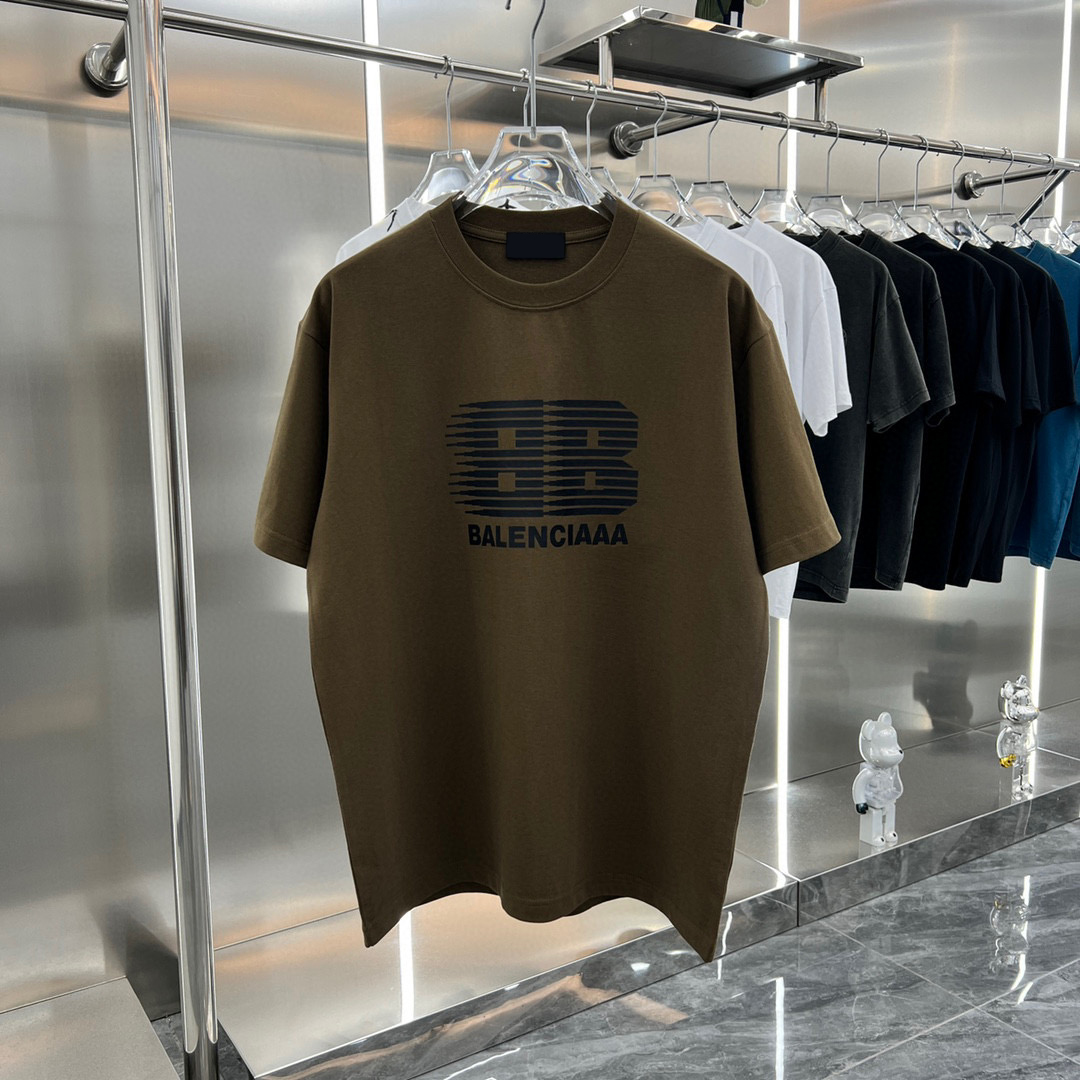 

Men's T-Shirts Round neck embroidered and printed polar style summer wear with street pure cotton e1sd