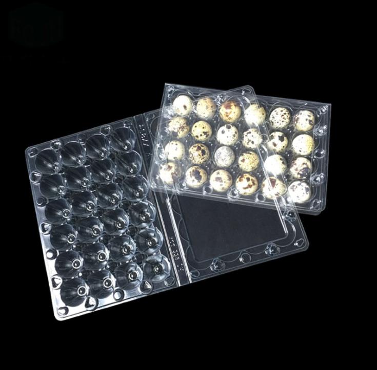 

1000pcs 24 Holes Quail Eggs Container Plastic Boxes Clear Eggs Packing Storage Box Tray Retail Packing