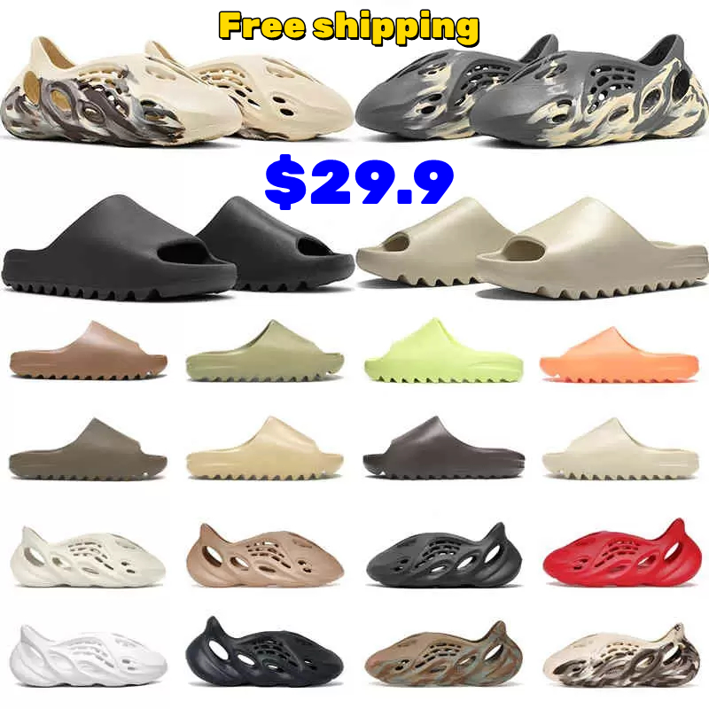 

2022 Designer sandals slippers men woman sandal Black White Resin pure Ochre bone slippers slide slipper slides EVA sliders clog soot onyx 36-46, 17