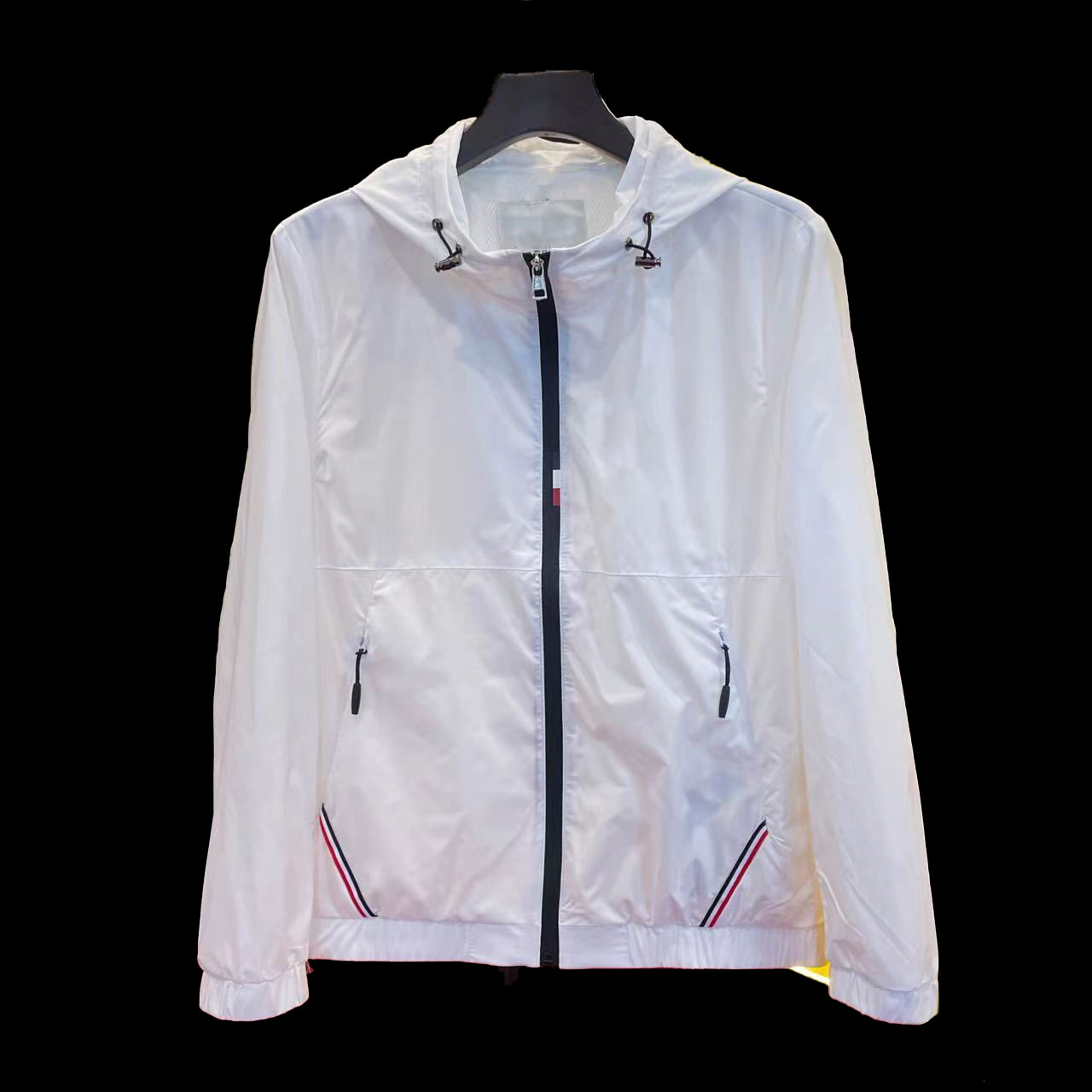 

Couple Spring/Summer Jacket Men's Black Sprint Coat Women's Jacket UV resistant breathable fabric Outdoor waterproof trendy street clothing