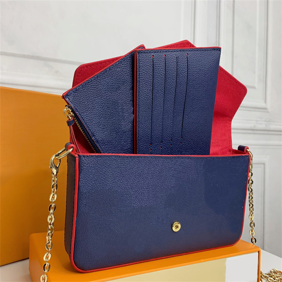 

Luxury Women Chain Bags Lady Crossbody Shoulder Bags Handbags Designer Bags Wallets 3 in 1 Ladies Flap Bag High High Quality Letters Flower Paris Plaid Style, Burgundy embossed