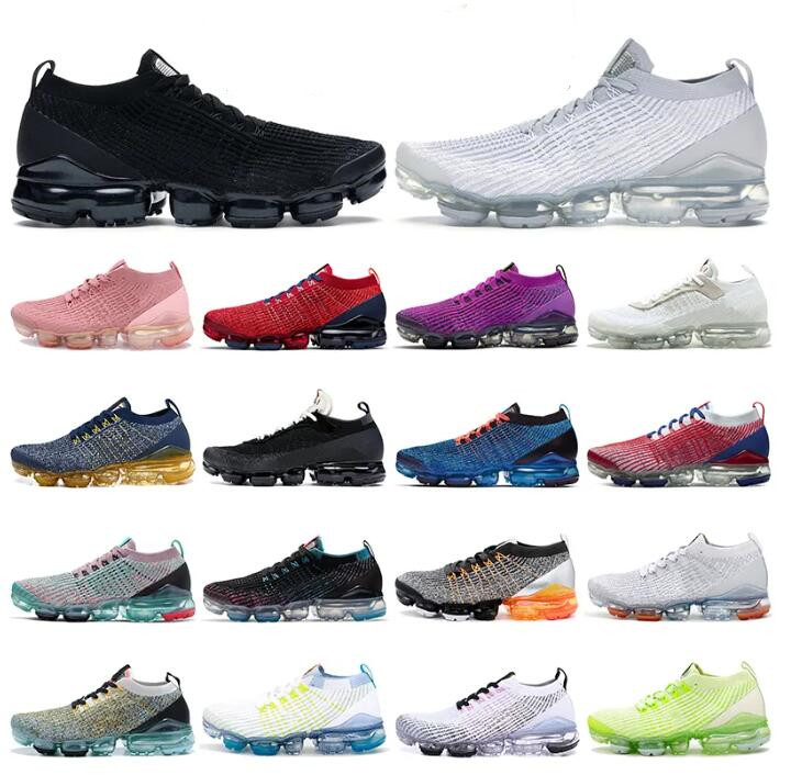 

2023 Designer Vapores Max Running Shoes Air Fly Knit Mens 2.0 3.0 Safari CNY Black Orange Iron Grey Red Cream Blue Oreo Night Purple Volt Women Breathable Sports Sneakers, 19