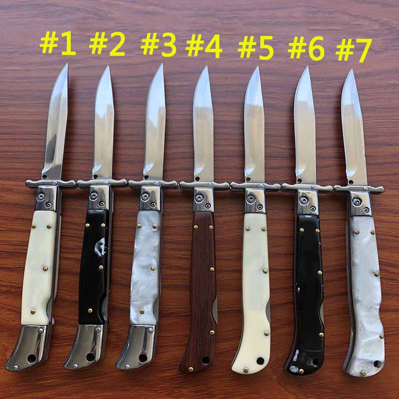 Recommended US Shipping Italian Style 9 Inch Automatic Folding Knife Single Action Outdoor Hunting Self Defense Auto Pocket Knives 11Inch 13Inch-image-528561880