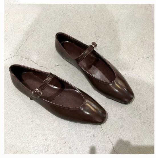 

The Row Inside French Heightened Shallow Mouth Mary Jane Women Flat Shoes B45N, Chelizi color