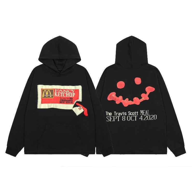 

Travise Scotts Co branded McDonald's 3D Foam Print Unisex Relaxed Hooded Sweater Fashion, Shipping fee