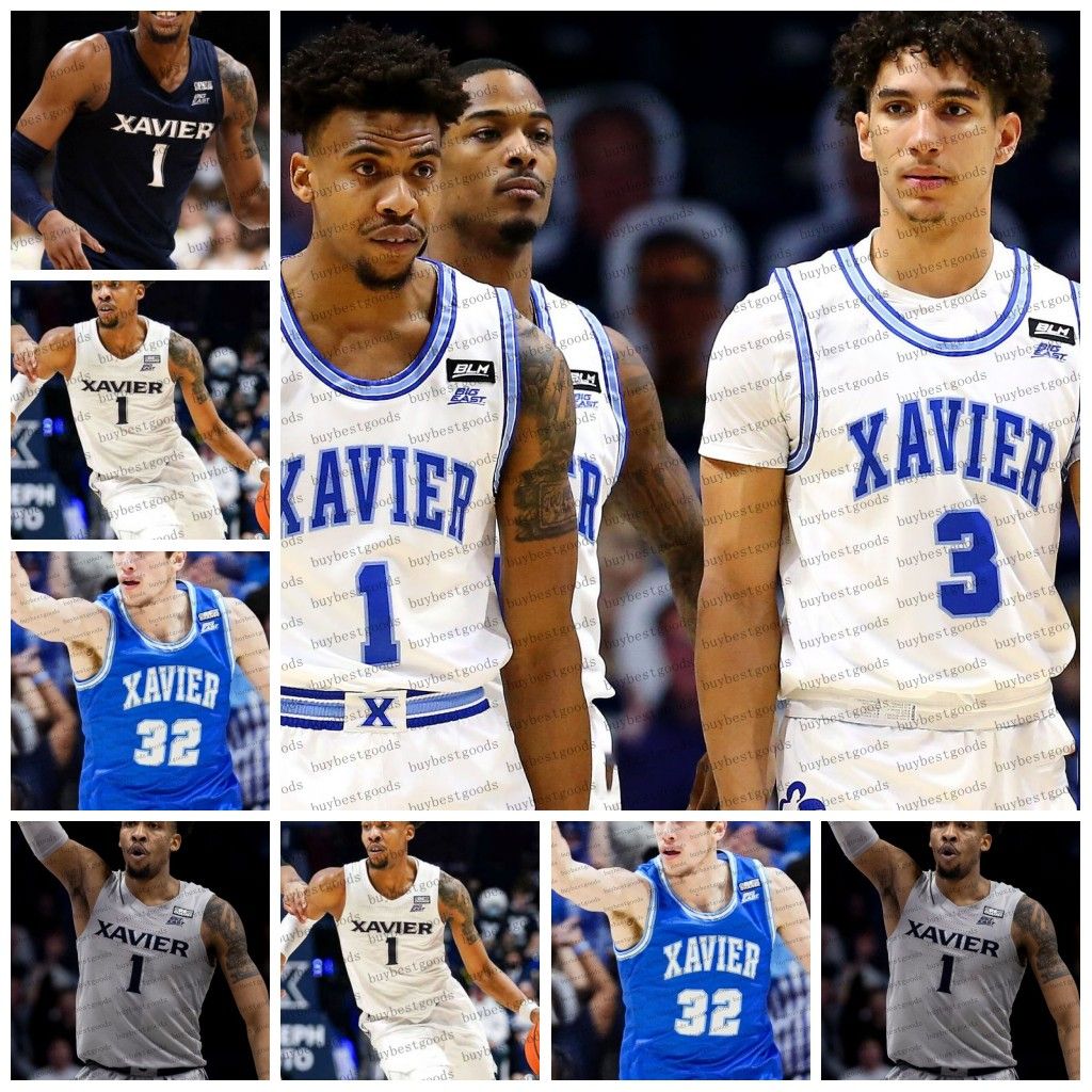 

Custom NCAA Xavier Musketeers Basketball Jersey 0 Souley Boum 2 Jerome Hunter 4 Cesare Edwards 12 Kam Craft 15 KyKy Tandy Xavier Jerseys Stitched