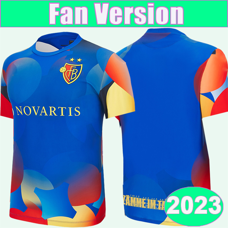 

2023 FC Basel Mens Soccer Jerseys Limited Edition Football Shirt Short Sleeve Aldult Uniforms, Qm13238 2023 limited edition no patch