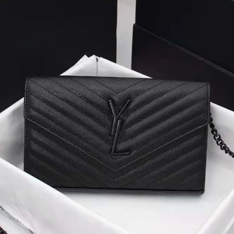 

Fashion Designer Woman Bag Handbag Purse Wallet Original Box Genuine Leather Women Messenger cross body chain clutch ladies 652542, White