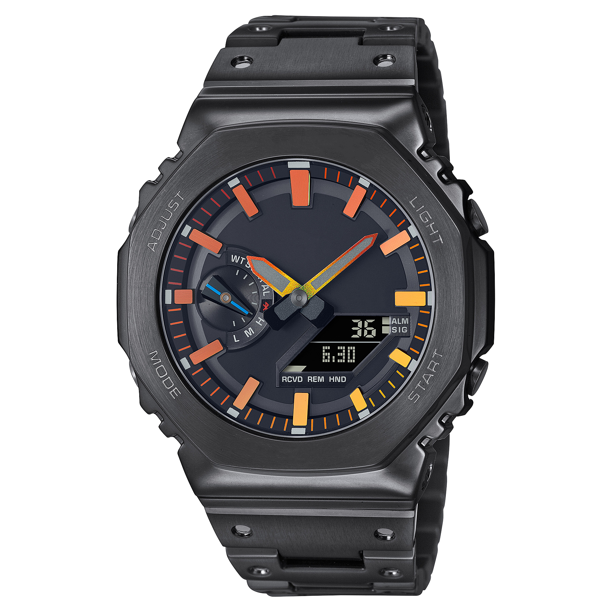 Sports Digital Quartz Men's Watch GM-B2100 Alloy LED Dial Full Function World Time Waterproof Oak Series 