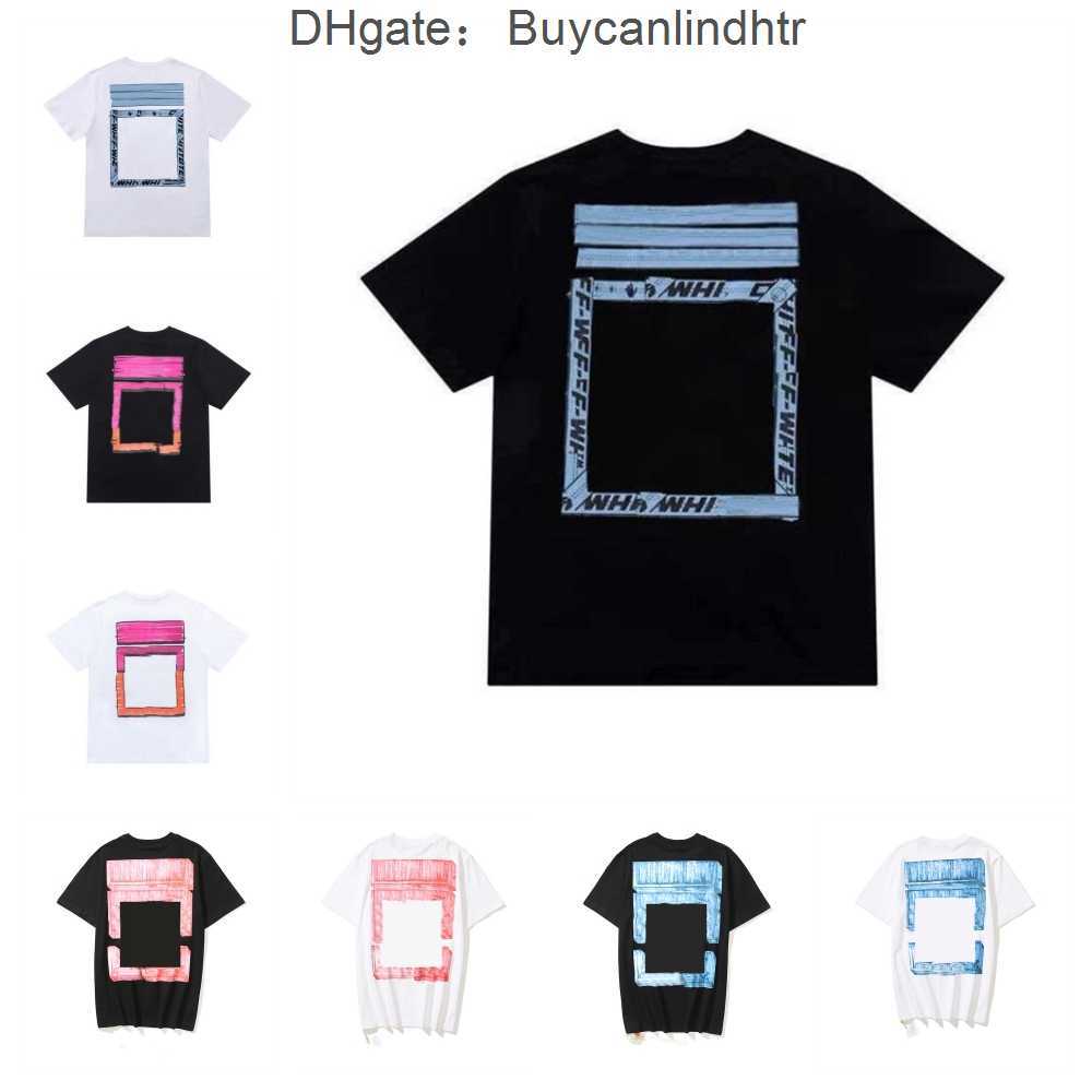 

T-shirt Off Men's s Offs White Street Fashion Brand Couple Star with Sleeve Printed Letter x the Back Print 2RS7