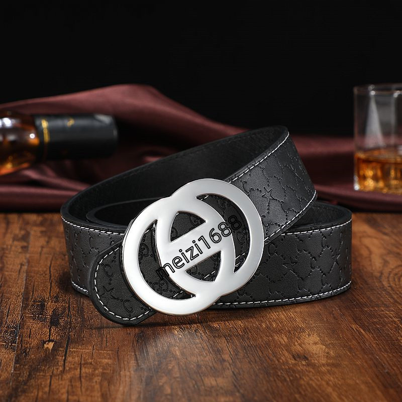

Classic Designers G Smooth Men Belt 3.8cm Width Fashion Womens jeans Mens trousers Casual Buckle Belts with box, With box card