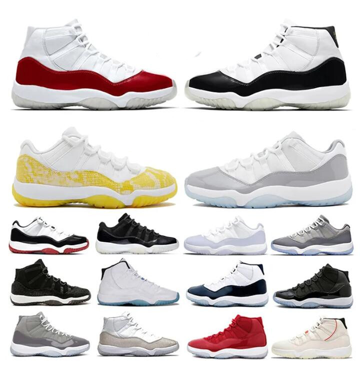 

Jumpman 11 11s mens basketball shoes DMP Cherry cool Gement Grey Yellow Snakeskin gym red Space Jam UNC Jubilee Bred Concord Midnight Navy men sports sneakers US 36-47, 33