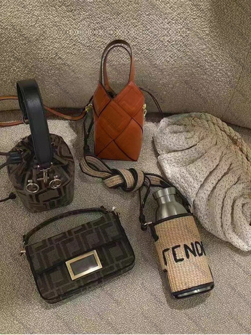 

Dinner bag Mon Tresor Mini Bucket Bag Baguette chain bag fendy bag Women luxury Designer Crossbody Shoulder Bags Handbag ROMA Lettering Print Handbags Sunshine bags, Style 4 with logo