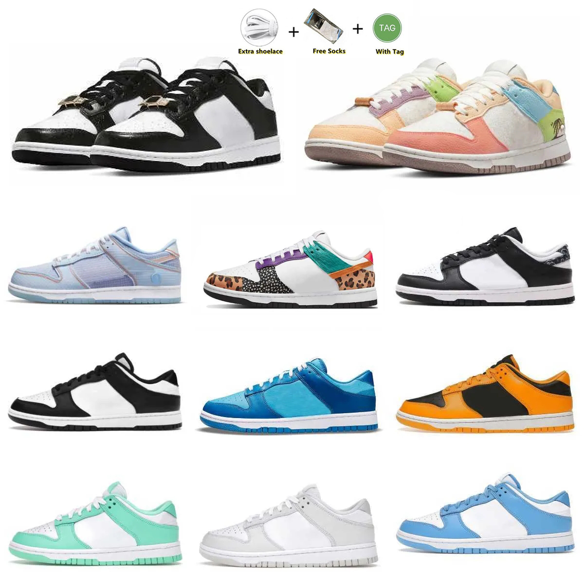 

2023 Designers SB Lows Running Shoes DuNkS Safari Mix Paisley UNC Blue Raspberry Women Men Green Cherry Barber Shop Sun Club Rose Whisper Photon Dust Trainer Sneakers, 36-45 strawberry milk